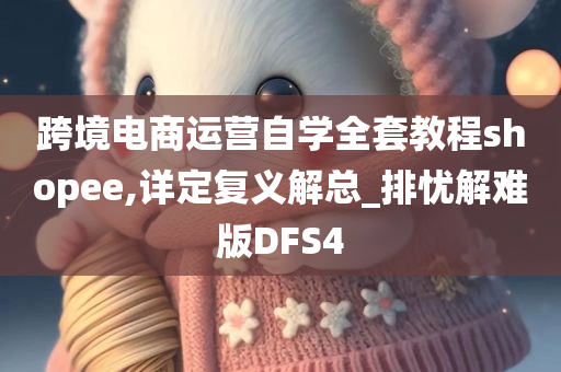 跨境电商运营自学全套教程shopee,详定复义解总_排忧解难版DFS4