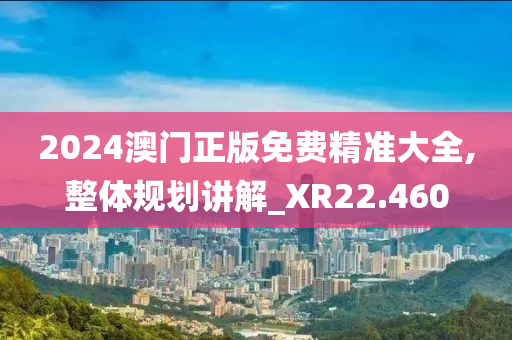 2024澳门正版免费精准大全,整体规划讲解_XR22.460