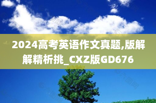 2024高考英语作文真题,版解解精析挑_CXZ版GD676