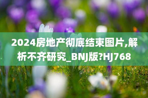 2024房地产彻底结束图片,解析不齐研究_BNJ版?HJ768