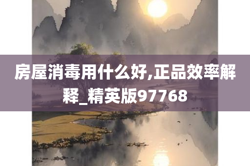 房屋消毒用什么好,正品效率解释_精英版97768