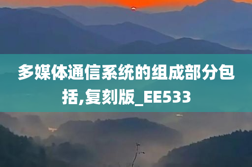 多媒体通信系统的组成部分包括,复刻版_EE533