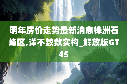 明年房价走势最新消息株洲石峰区,详不数数实构_解放版GT45