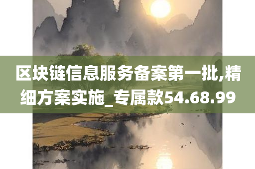 区块链信息服务备案第一批,精细方案实施_专属款54.68.99