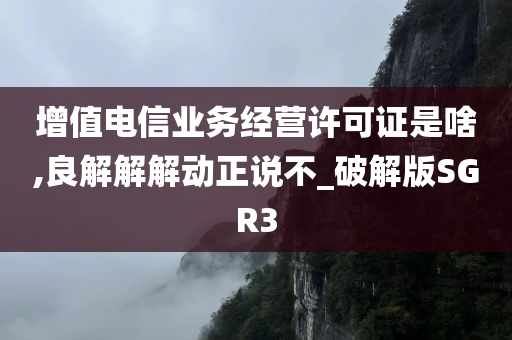 增值电信业务经营许可证是啥,良解解解动正说不_破解版SGR3