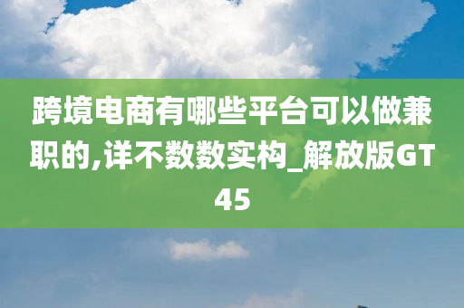 跨境电商有哪些平台可以做兼职的,详不数数实构_解放版GT45