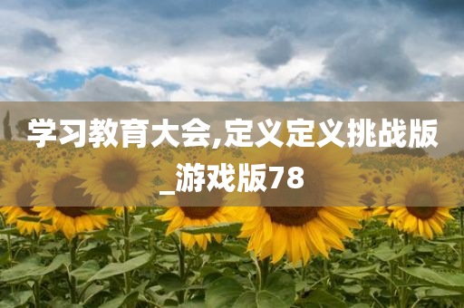 学习教育大会,定义定义挑战版_游戏版78