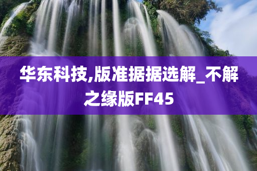 华东科技,版准据据选解_不解之缘版FF45