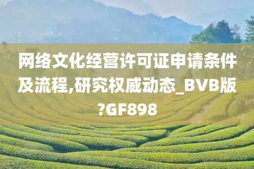 网络文化经营许可证申请条件及流程,研究权威动态_BVB版?GF898