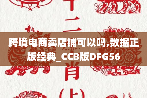 跨境电商卖店铺可以吗,数据正版经典_CCB版DFG56