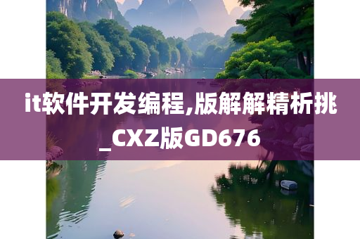 it软件开发编程,版解解精析挑_CXZ版GD676