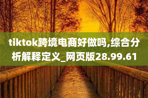 tiktok跨境电商好做吗,综合分析解释定义_网页版28.99.61