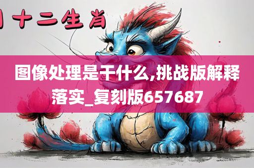 图像处理是干什么,挑战版解释落实_复刻版657687