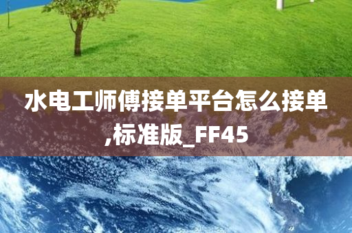 水电工师傅接单平台怎么接单,标准版_FF45