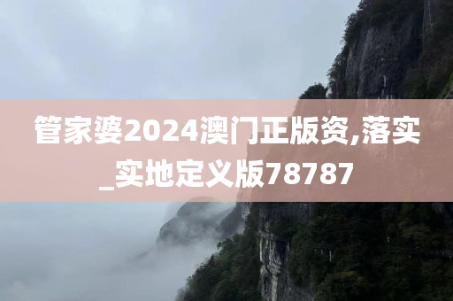 管家婆2024澳门正版资,落实_实地定义版78787