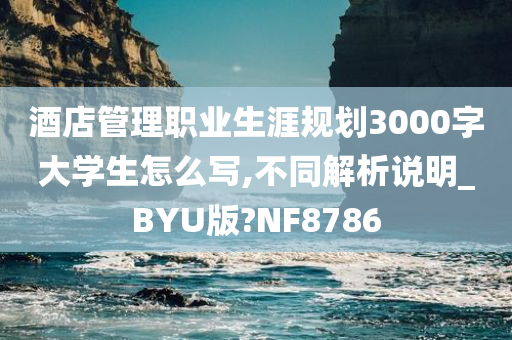 酒店管理职业生涯规划3000字大学生怎么写,不同解析说明_BYU版?NF8786