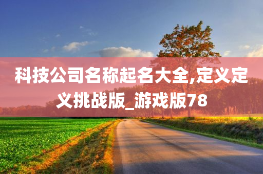 科技公司名称起名大全,定义定义挑战版_游戏版78