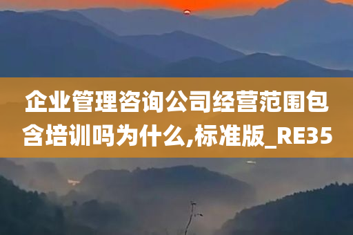 企业管理咨询公司经营范围包含培训吗为什么,标准版_RE35