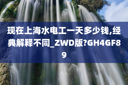 现在上海水电工一天多少钱,经典解释不同_ZWD版?GH4GF89