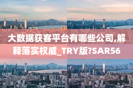 大数据获客平台有哪些公司,解释落实权威_TRY版?SAR56