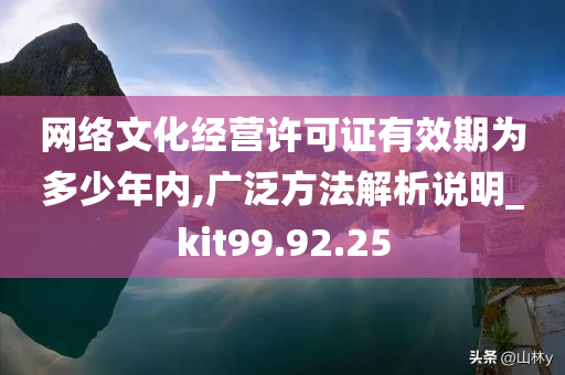 网络文化经营许可证有效期为多少年内,广泛方法解析说明_kit99.92.25