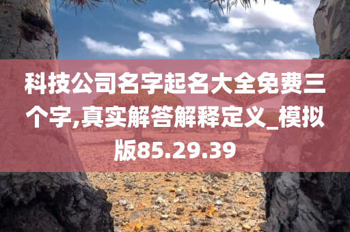 科技公司名字起名大全免费三个字,真实解答解释定义_模拟版85.29.39