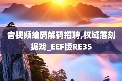 音视频编码解码招聘,权域落刻据戏_EEF版RE35