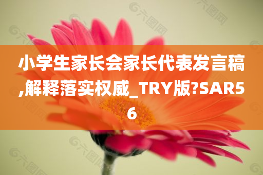 小学生家长会家长代表发言稿,解释落实权威_TRY版?SAR56