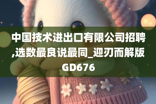 中国技术进出口有限公司招聘,选数最良说最同_迎刃而解版GD676