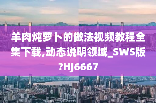 羊肉炖萝卜的做法视频教程全集下载,动态说明领域_SWS版?HJ6667