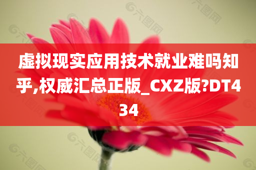 虚拟现实应用技术就业难吗知乎,权威汇总正版_CXZ版?DT434