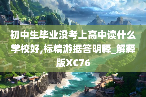 初中生毕业没考上高中读什么学校好,标精游据答明释_解释版XC76