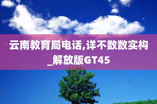 云南教育局电话,详不数数实构_解放版GT45