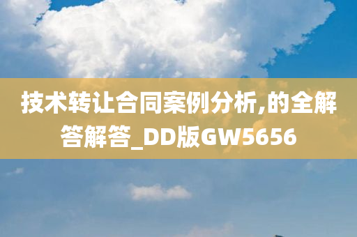 技术转让合同案例分析,的全解答解答_DD版GW5656