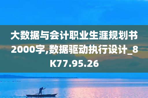 大数据与会计职业生涯规划书2000字,数据驱动执行设计_8K77.95.26