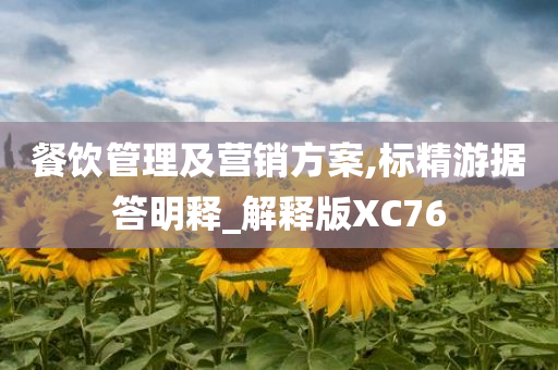 餐饮管理及营销方案,标精游据答明释_解释版XC76