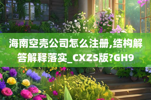 海南空壳公司怎么注册,结构解答解释落实_CXZS版?GH9