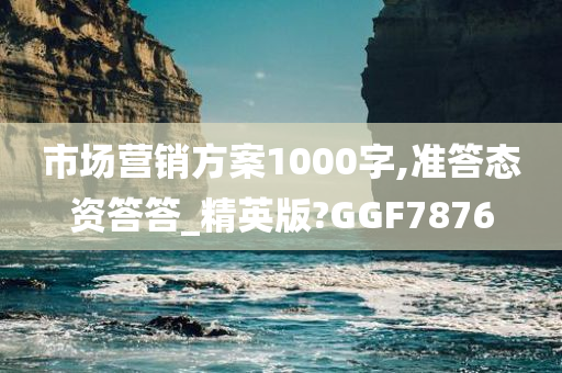 市场营销方案1000字,准答态资答答_精英版?GGF7876