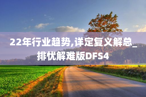 22年行业趋势,详定复义解总_排忧解难版DFS4