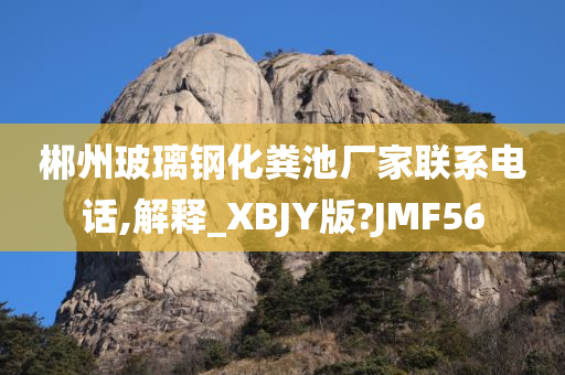 郴州玻璃钢化粪池厂家联系电话,解释_XBJY版?JMF56