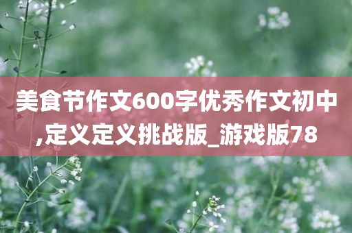 美食节作文600字优秀作文初中,定义定义挑战版_游戏版78