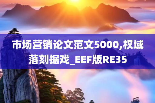 市场营销论文范文5000,权域落刻据戏_EEF版RE35