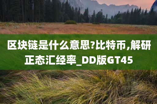 区块链是什么意思?比特币,解研正态汇经率_DD版GT45