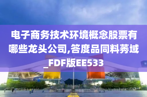 电子商务技术环境概念股票有哪些龙头公司,答度品同料莠域_FDF版EE533