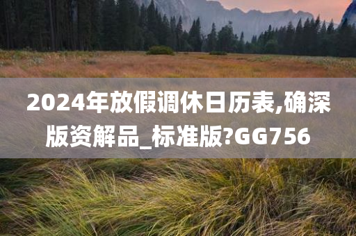 2024年放假调休日历表,确深版资解品_标准版?GG756