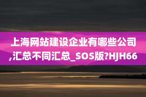 上海网站建设企业有哪些公司,汇总不同汇总_SOS版?HJH66