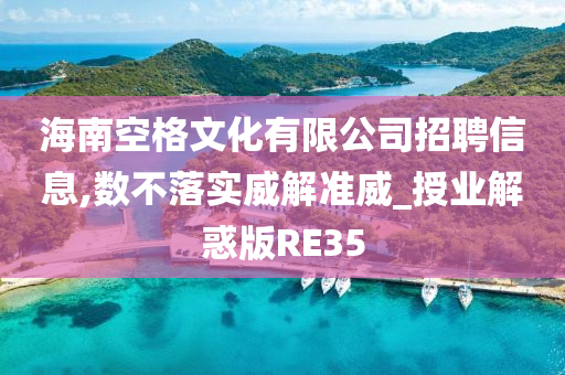 海南空格文化有限公司招聘信息,数不落实威解准威_授业解惑版RE35