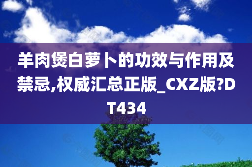 羊肉煲白萝卜的功效与作用及禁忌,权威汇总正版_CXZ版?DT434