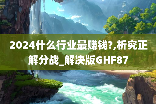 2024什么行业最赚钱?,析究正解分战_解决版GHF87