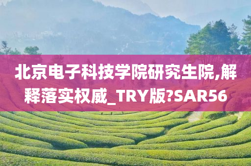 北京电子科技学院研究生院,解释落实权威_TRY版?SAR56